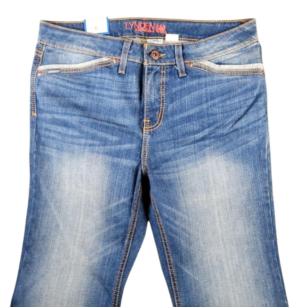 Cinch Lynden Jeans Womens 13 32/13R Blue Mid Rise Slim Wide Leg Stretch Denim